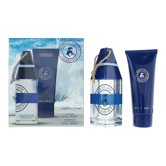 Caribbean Joe Sapphire Sands Gift Set 125ml Edt + 100ml Hair & Body Wash