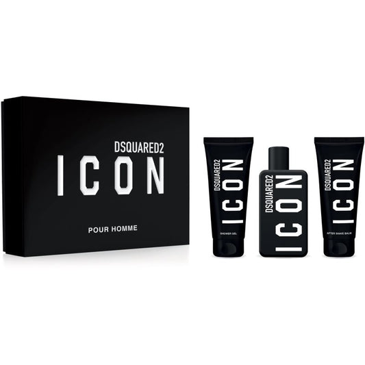 Dsquared² Icon Pour Homme Gift Set 100ml Edp + 100ml Shower Gel + 100ml Aftershave Balm