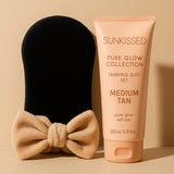 Sunkissed Pure Glow Collection Tanning Gift Set - Medium Tan + Mitt + Headband Sunkissed Pure Glow Collection Tanning Gift Set - Medium Tan + Mitt + Headband