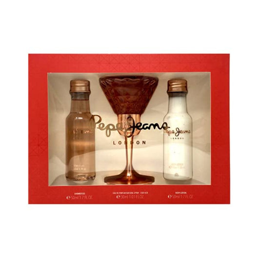 Pepe Jeans For Her Gift Set 30ml EDP + 50ml Body Lotion + 50ml Shower Gel