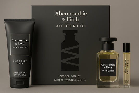 Abercrombie & Fitch Authentic Man Gift Set 100ml EDT + 200ml Hair & Body Wash + 15ml EDT