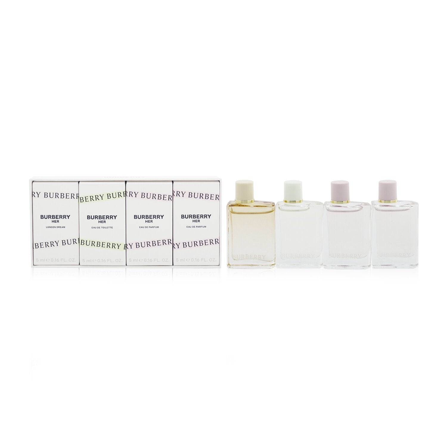Burberry Miniature Gift Set 2 x 5ml Burberry EDP - 5ml Burberry Her EDT - 5ml Burberry Her London Dream Burberry Miniature Gift Set 2 x 5ml Burberry EDP - 5ml Burberry Her EDT - 5ml Burberry Her London Dream