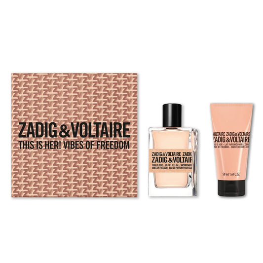 Zadig & Voltaire This is Her! Vibes of Freedom Gift Set 50ml EDP - 50ml Body Lotion