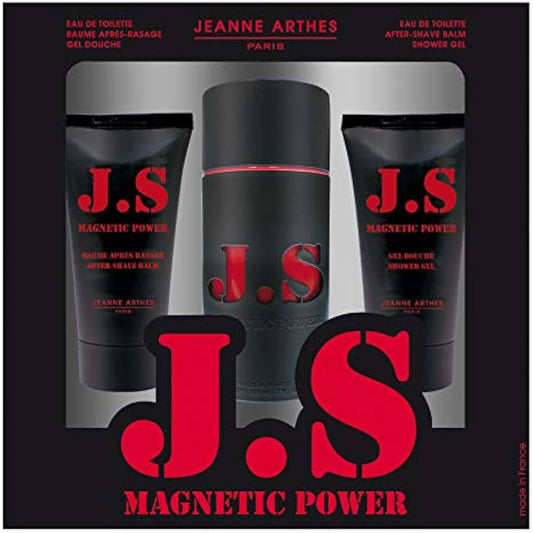 Jeanne Arthes Js Magnetic Power Gift Set 100ml EDT + 75ml Shower Gel + 75ml Aftershave Balm