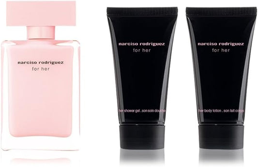 Narciso Rodriguez Narciso Rodriguez For Her Gift Set 50ml EDT - 50ml Body Lotion - 50ml Shower Gel