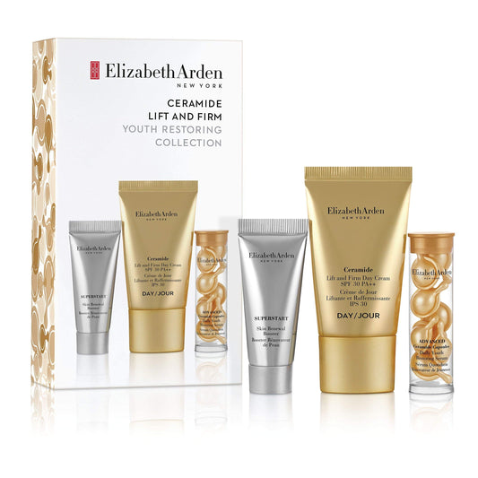Elizabeth Arden Ceramide Gift Set 7 x Advanced Ceramide Capsules - 5ml Superstart Skin Renewal Booster - 15ml Ceramide Lift & Firm Day Cream SPF30