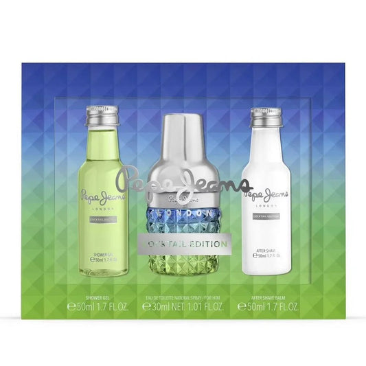 Pepe Jeans For Him Cocktail Gift Set 30ml EDT - 50ml Shower Gel - 50ml Aftershave Balm