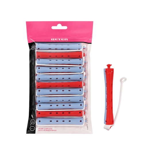 Beter Perm Curlers With Rubber Band 12 Pieces