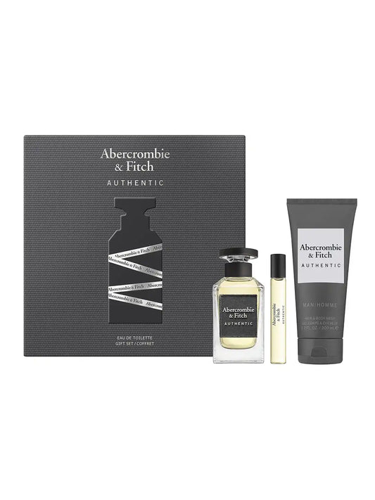 Abercrombie & Fitch Authentic Man Gift Set 100ml Eau de Toilette + 200ml Hair & Body Wash + 15ml Eau de Toilette