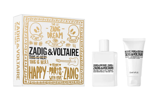 Zadig & Voltaire This is Her Gift Set 50ml EDP - 50ml Body Lotion