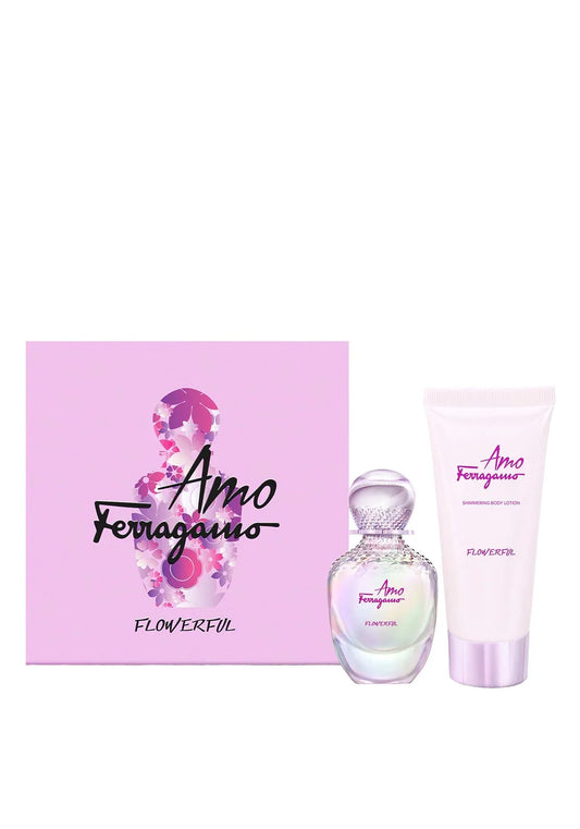 Salvatore Ferragamo Amo Ferragamo Flowerful Gift Set 50ml EDT Spray - 100ml Body Lotion