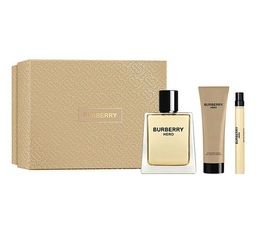 Burberry Hero Gift Set 100ml EDT - 75ml Body Wash - 10ml EDT