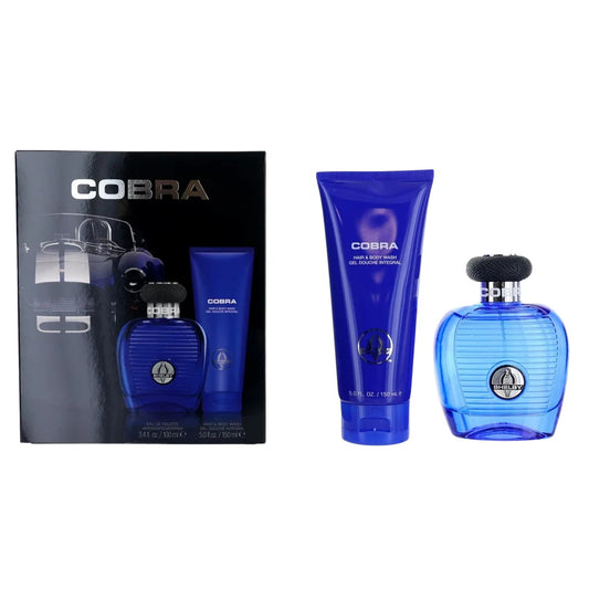 Carroll Shelby Blue Cobra Gift Set 100ml Edt + 150ml Hair & Body Wash