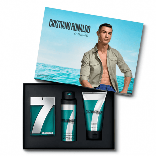 Cristiano Ronaldo CR7 Origins Gift Set 100ml EDT Spray - 150ml Shower Gel - 150ml Body Spray