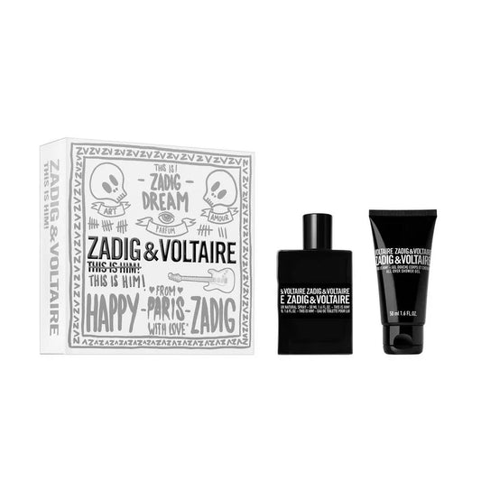 Zadig & Voltaire This is Him Gift Set 50ml EDT - 50ml Shower Gel