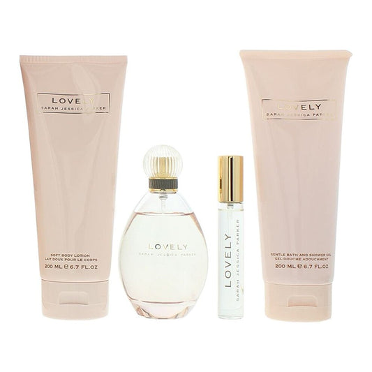 Sarah Jessica Parker Lovely Gift Set 100ml EDP - 200ml Shower Gel - 200ml Body Lotion - 15ml EDP