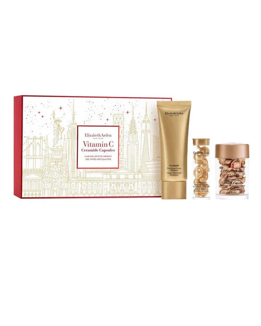 Elizabeth Arden Ceramide Gift Set 30 Capsules Ceramide Radiance Renewal Serum - 14 Capsules Ceramide Daily Youth Restoring Serum - 50ml Ceramide Cream Cleanser