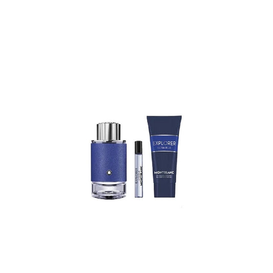 Mont Blanc Explorer Ultra Blue Gift Set 100ml EDP - 7.5ml EDP - 100ml Shower Gel