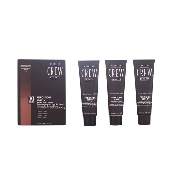 American Crew Precision Blend Natural Grey Coverage Trio Pack 3 X 40ml Medium Natural