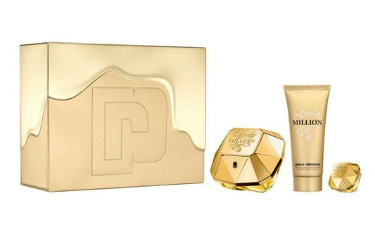 Paco Rabanne Lady Million Gift Set 80ml EDP - 100ml Body Lotion - 5ml EDP