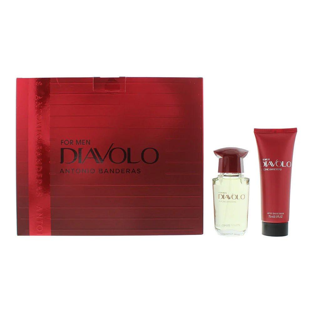 Antonio Banderas Diavolo For Men Gift Set 50ml EDT - 75ml Aftershave Balm
