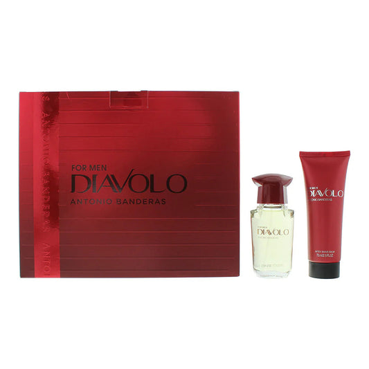 Antonio Banderas Diavolo For Men Gift Set 50ml EDT - 75ml Aftershave Balm