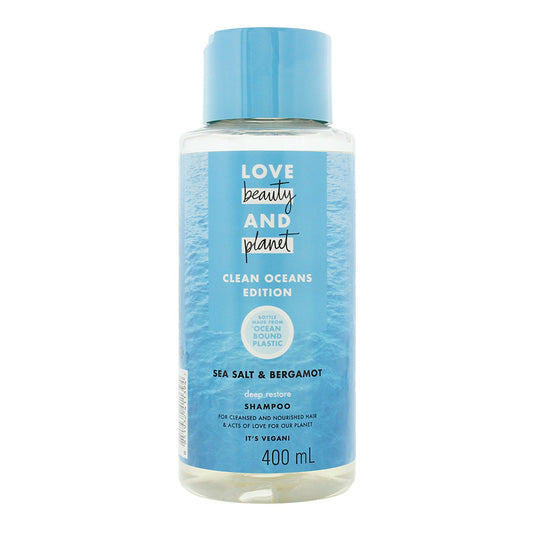 Love Beauty And Planet Deep Restore Clean Oceans Sea Salt And Bergamot Shampoo 400ml