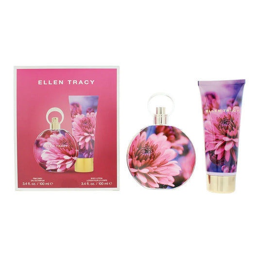Ellen Tracy Dream Florals Pink Daisy Gift Set 100ml Edp + 100ml Body Lotion