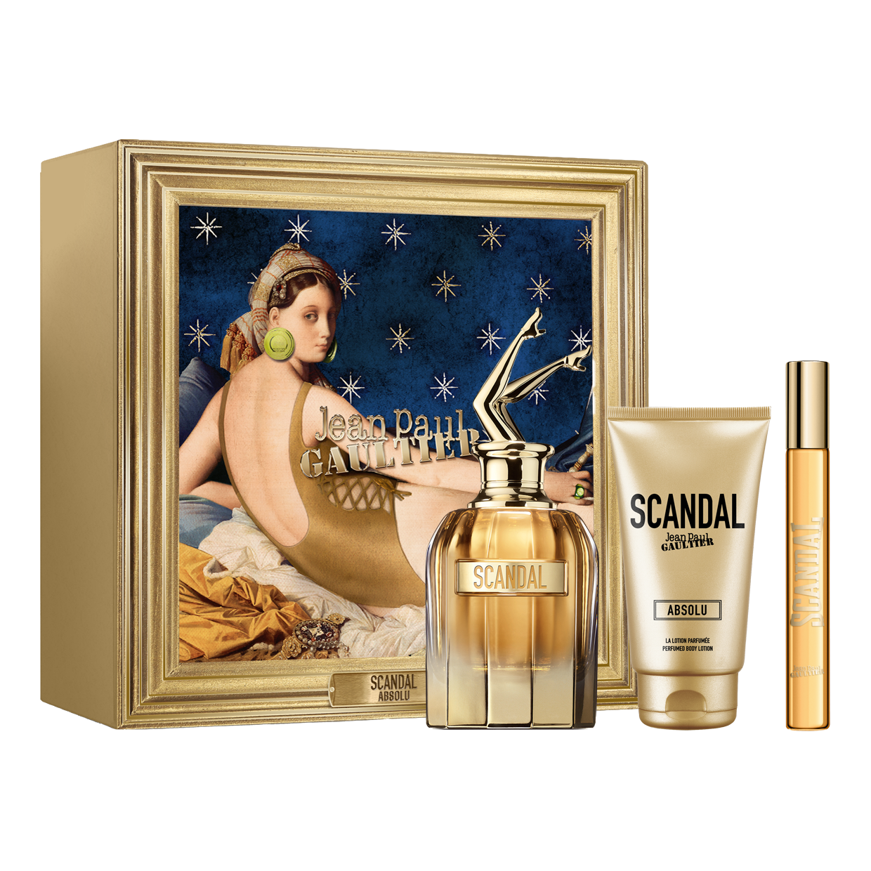 Jean Paul Gaultier Scandal Absolu Gift Set - Parfum Spray 80ml + Body Lotion 75ml + Parfum Spray 10ml