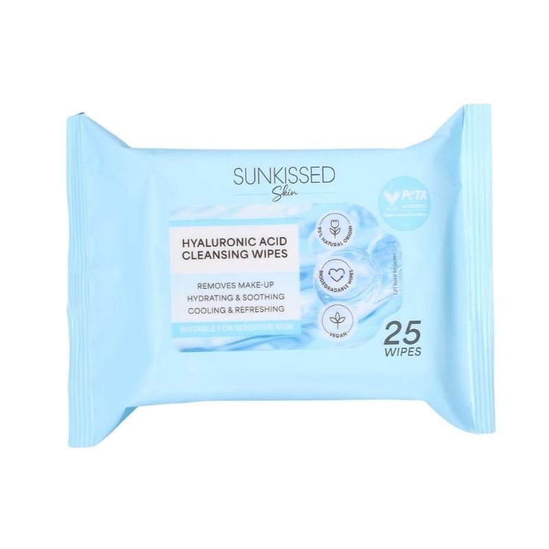 Sunkissed Skin Hyaluronic Acid Cleansing Wipes - 25 Pieces