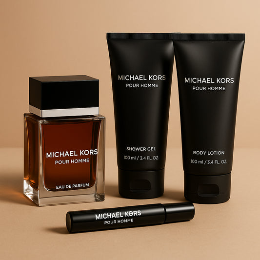 Michael Kors Pour Homme Gift Set - 100ml EDP - 100ml Shower Gel - 100ml Body Lotion - 10ml EDP