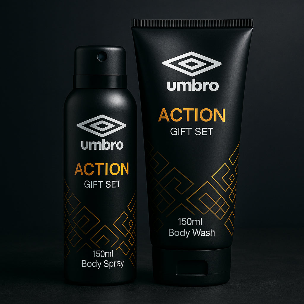 Umbro Action Gift Set 150ml Body Spray + 150ml Body Wash