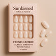 Sunkissed Nail Studio French Ombre Acrylic Strength Round Nails 24 Pieces