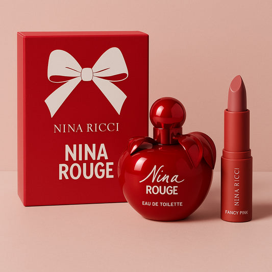 Nina Ricci Nina Rouge Gift Set 50ml EDT + 2.5g Jumbo Matte Lipstick Fancy Pink