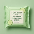Sunkissed Skin Cucumber Cleansing Wipes - 25 Pieces