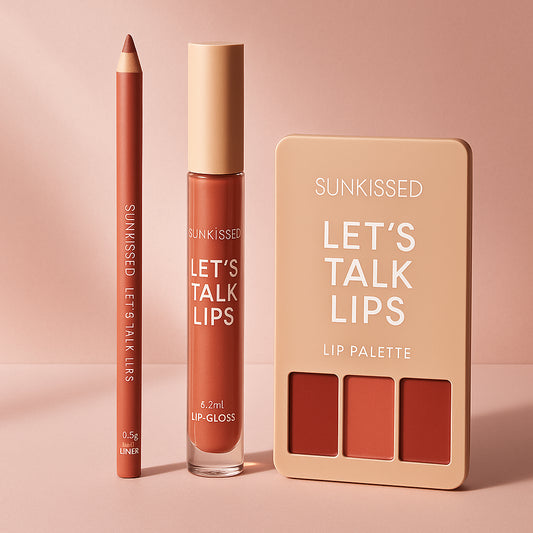 Sunkissed Let's Talk Lips - 0.8g Lip Liner, 3.2ml Lip Gloss, Lip Palette