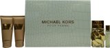 Michael Kors Pour Femme Gift Set 100ml EDP + 100ml Body Lotion + 100ml Shower Gel + 10ml EDP