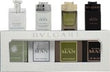 Bvlgari Miniatures For Him Gift Set 5ml Pour Homme EDT + 5ml Man Rain Essence EDP + 5ml Man Wood Essence EDP + 5ml Man In Black EDP