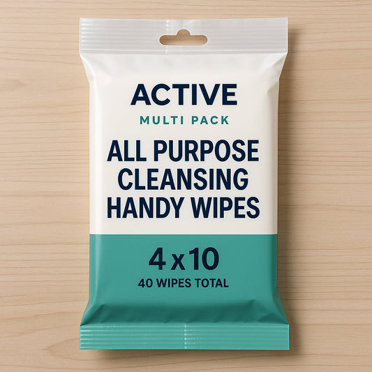 Active Multi Pack All Purpose Cleansing Handy Wipes - 4 x 10