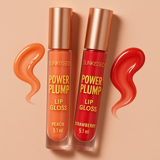 Sunkissed Power Plump LipGloss Peach & Strawberry Set - 2 x 5.1ml