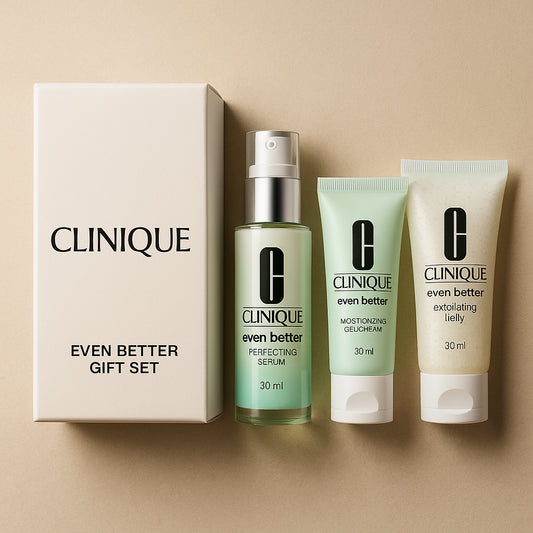 Clinique Even Better Gift Set 30ml Perfecting Serum + 30ml Moisturizing Gel Cream + 30ml Exfoliating Jelly