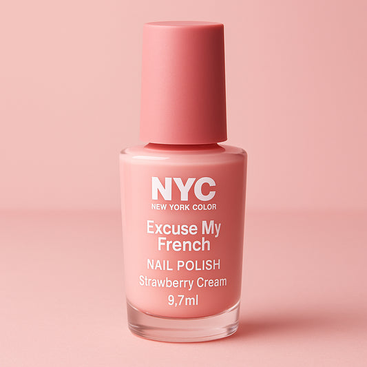 NYC New York Color Excuse My French Nail Polish 9.7ml -Strawberry Cream
