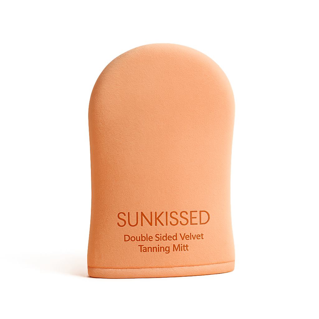 Sunkissed Double Sided Velvet Tanning Mitt - Peach