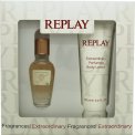 Replay Jeans Original for Her Gift Set 20ml EDT Spray + 100ml Body Lotion