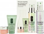Clinique Even Tone Essentials Gift Set 50ml Even Better Clinical Radical Dark Spot Corrector + Interrupter + 30ml 7 Day Scrub Cream + 5ml All About Eyes