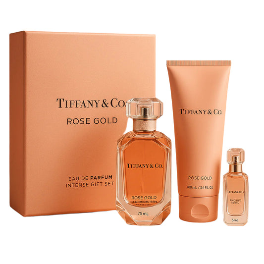 Tiffany & Co. Rose Gold Eau de Parfum Intense Gift Set 75ml EDP + 100ml Lotion + 5ml EDP
