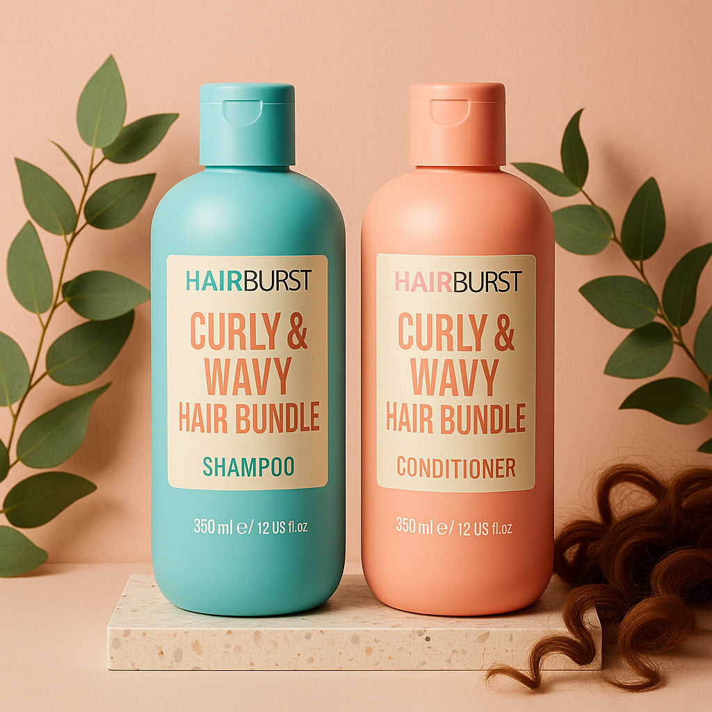 Hairburst Curly and Wavy Hair Bundle - Shampoo 350ml + Conditioner 350ml
