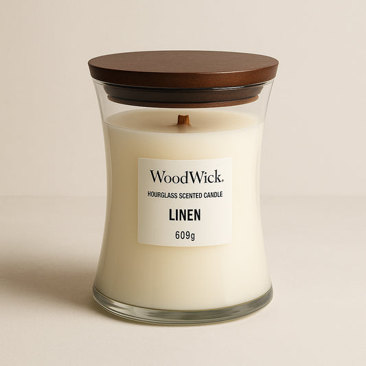 WoodWick Hourglass Scented Candle 609g - Linen