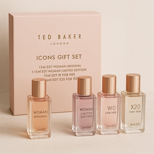 Ted Baker Icons Gift Set 15ml EDT Woman Original + 15ml EDT Woman Limited Edition + 15ml EDT W For Her + 15ml EDT X20 For Her