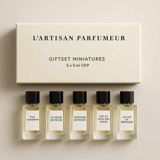 L'Artisan Parfumeur Giftset Minatures 5 x 5ml EDP - Fou D'absinthe + A Fle De Peche + Memoire De Roses + Pas D'Enfer/Un Air De Bretagne